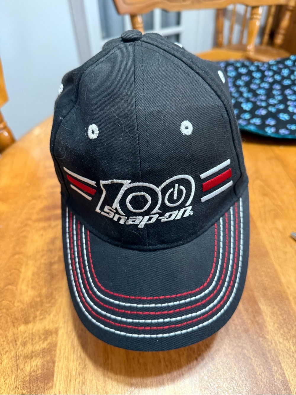 Snap-on Black 100th Anniversary Embroidered Baseball Cap